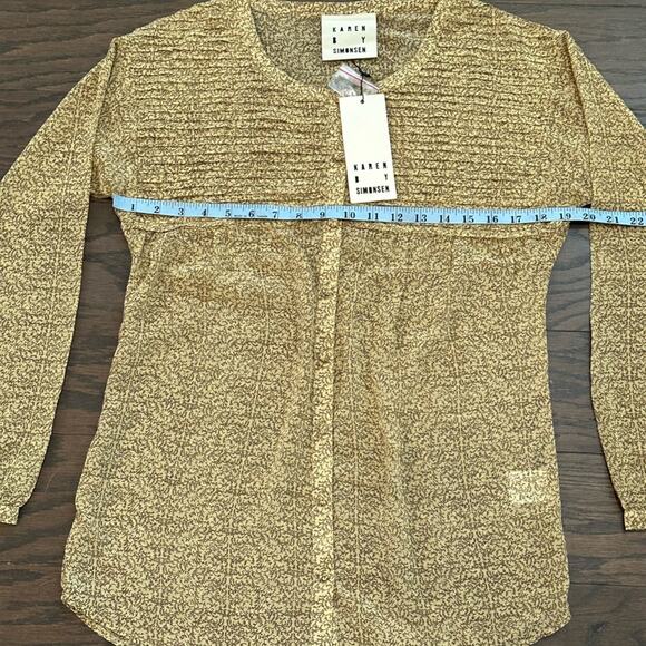 Karen by Simonsen Say Shirt Speed Pearl Blouse Size Small  (34) NWT - Picture 7 of 10